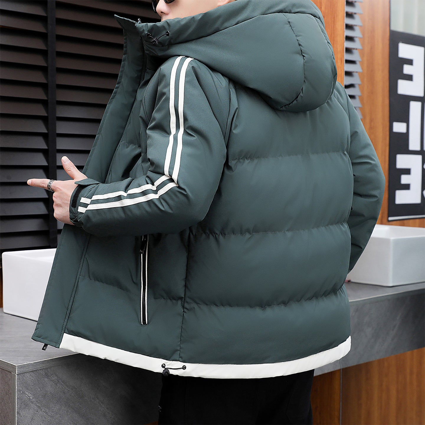 Men Open Front Jacket