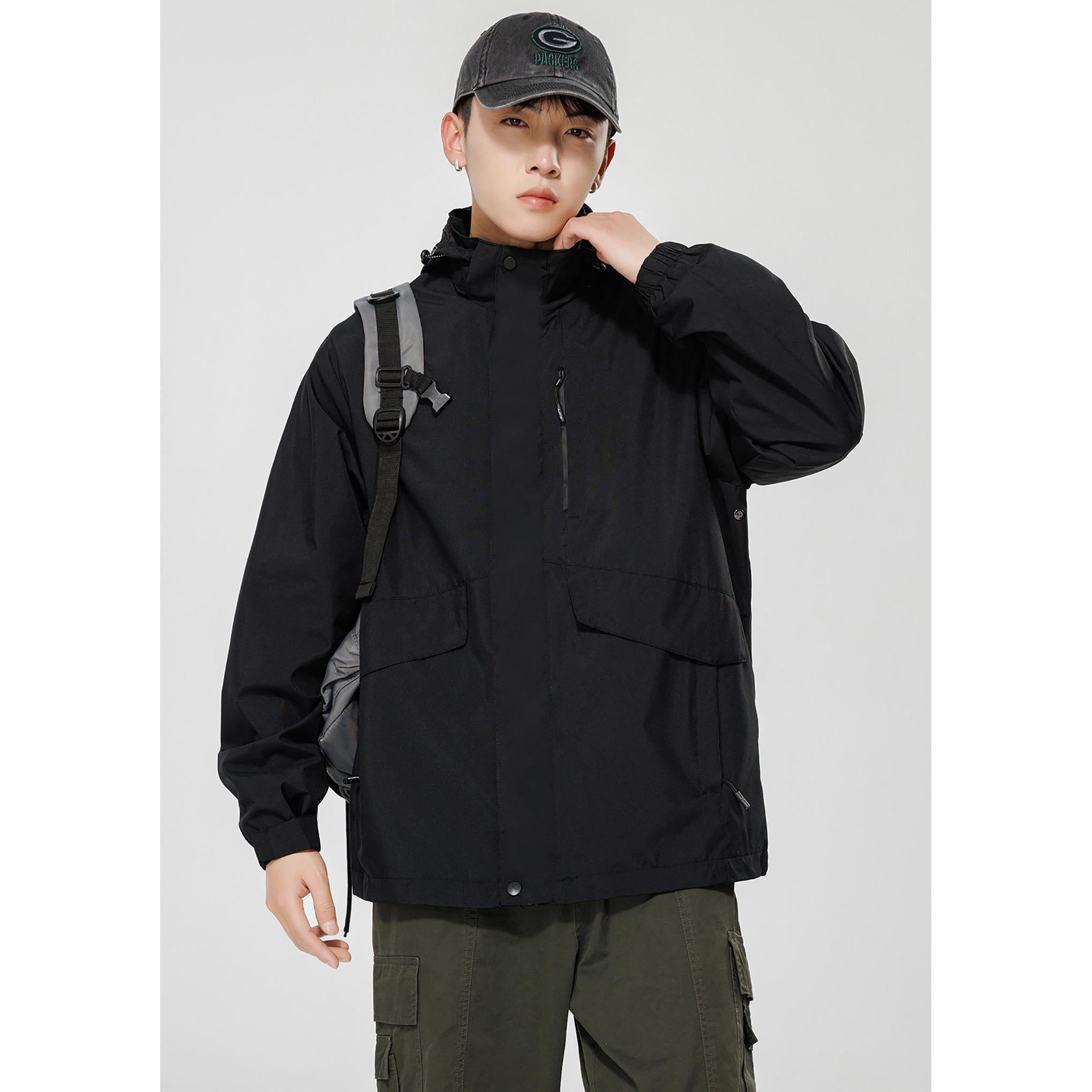 Men Hooded Bomber Jacket