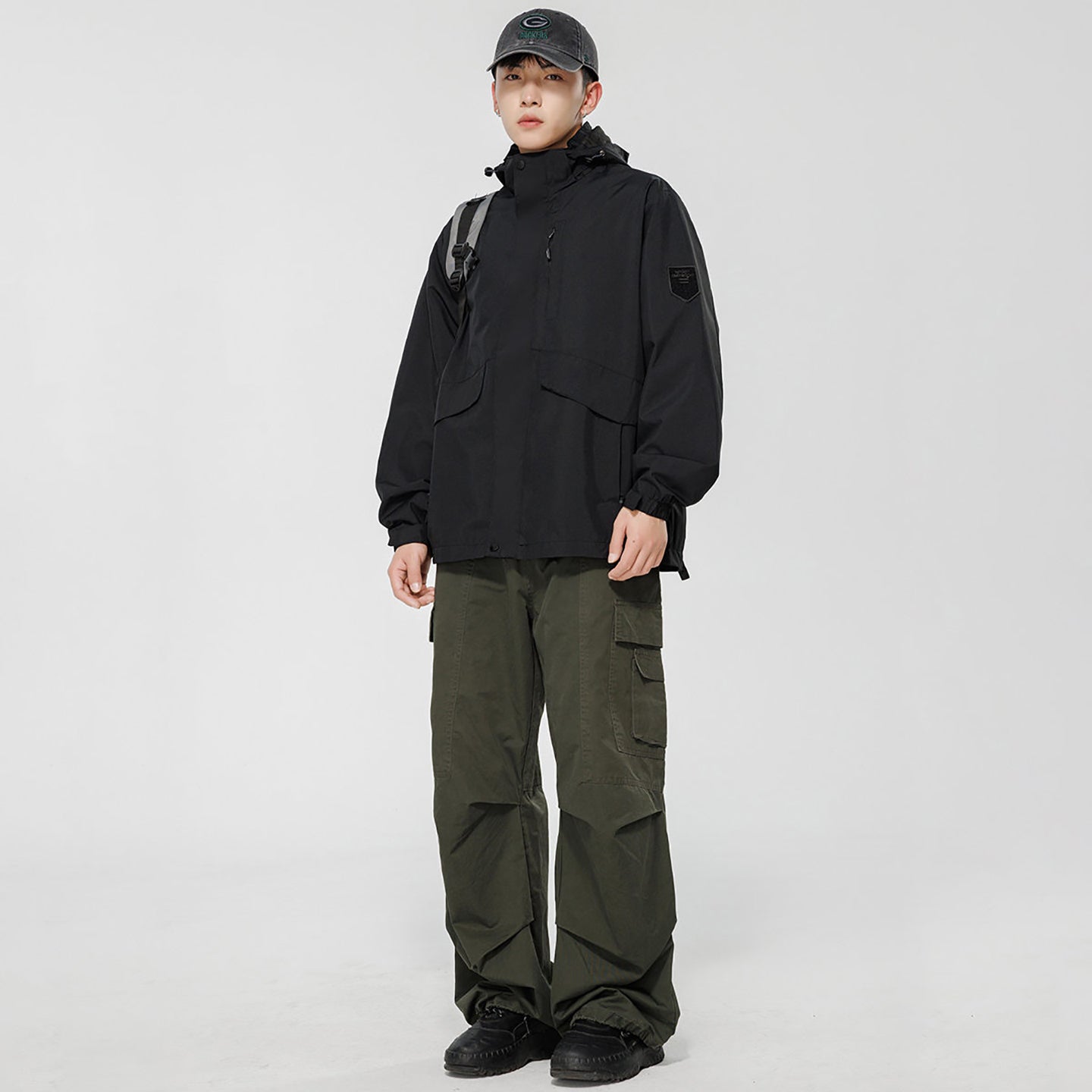 Men Hooded Bomber Jacket