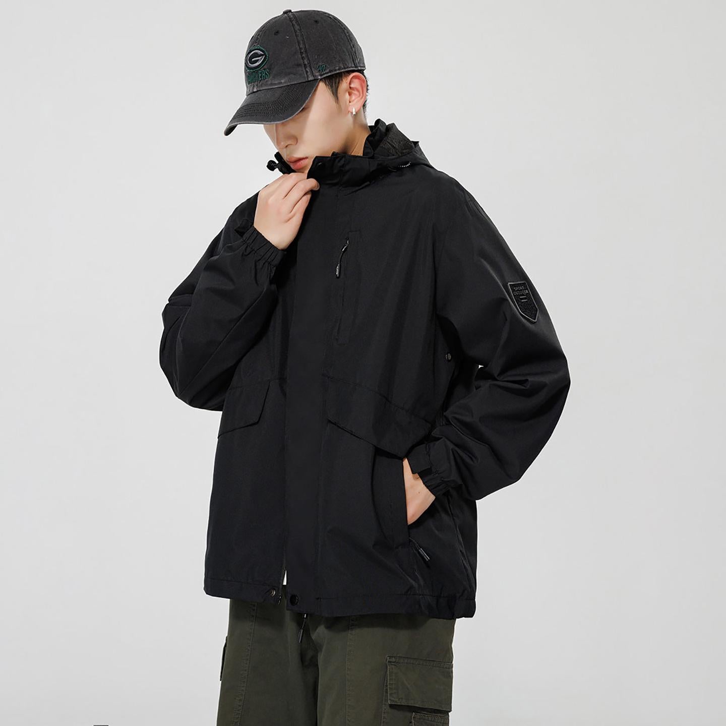 Men Hooded Bomber Jacket