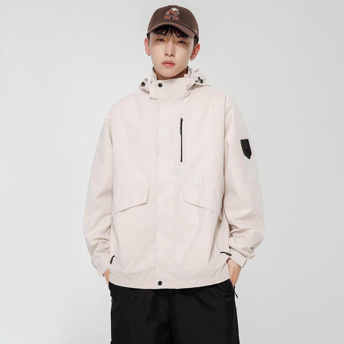 Men Open Front Jacket