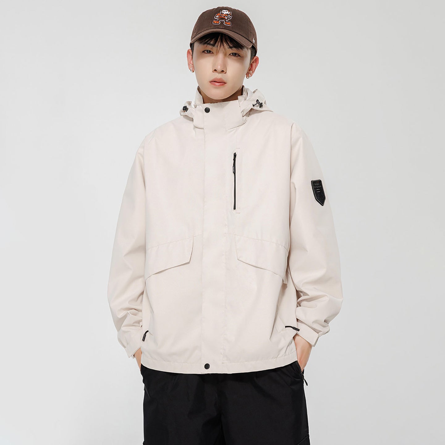 Men Open Front Jacket