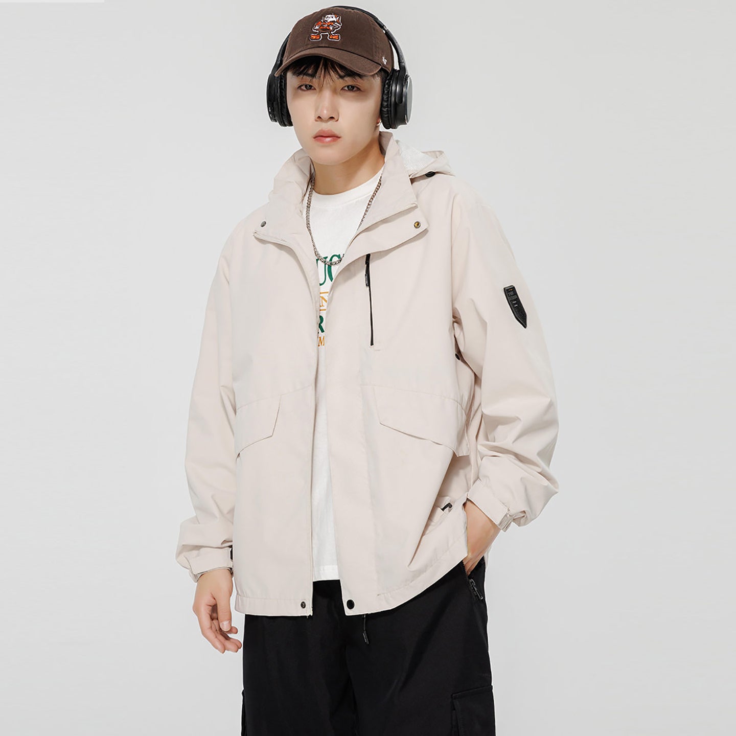 Men Open Front Jacket