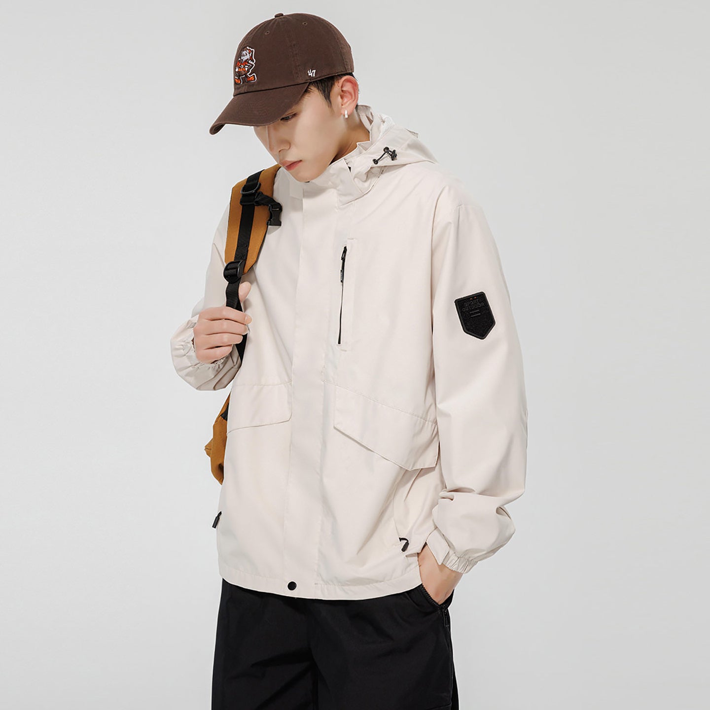 Men Open Front Jacket