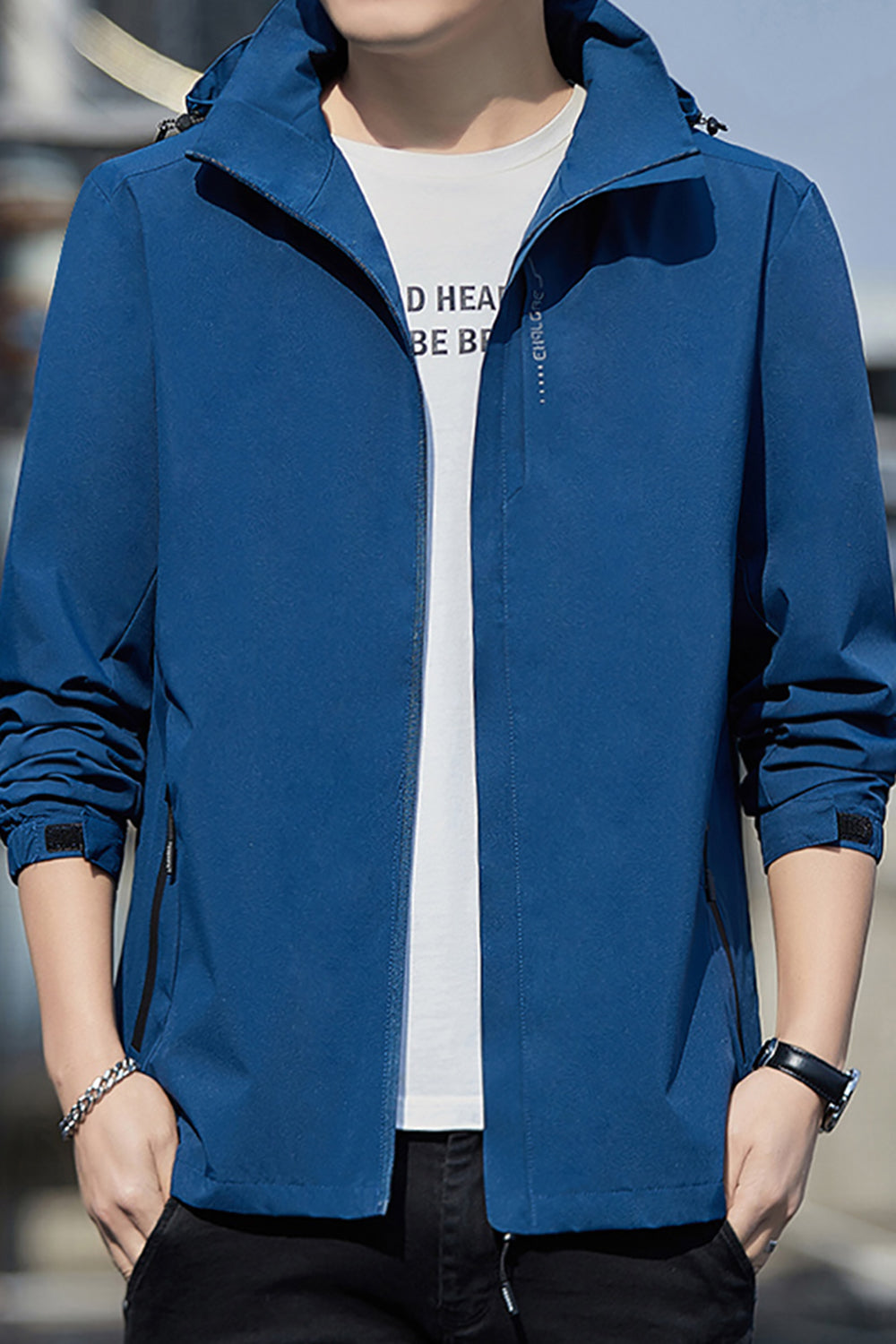 Open Front Hooded Jacket