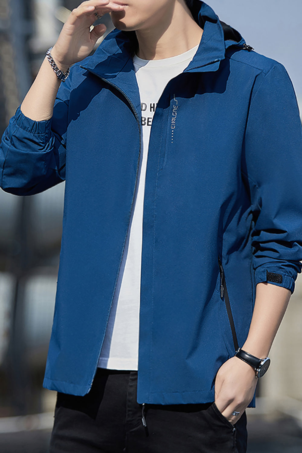 Open Front Hooded Jacket