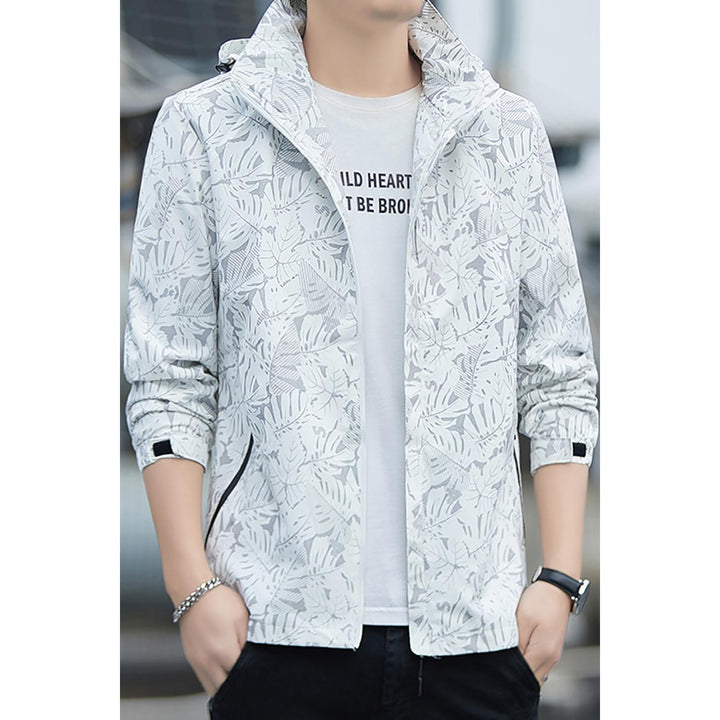 Printed Open Front Jacket