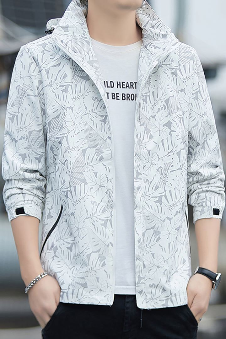 Printed Open Front Jacket