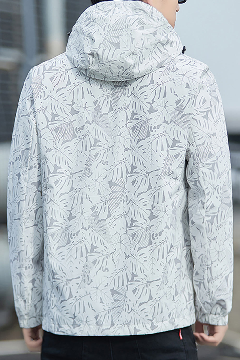 Printed Open Front Jacket
