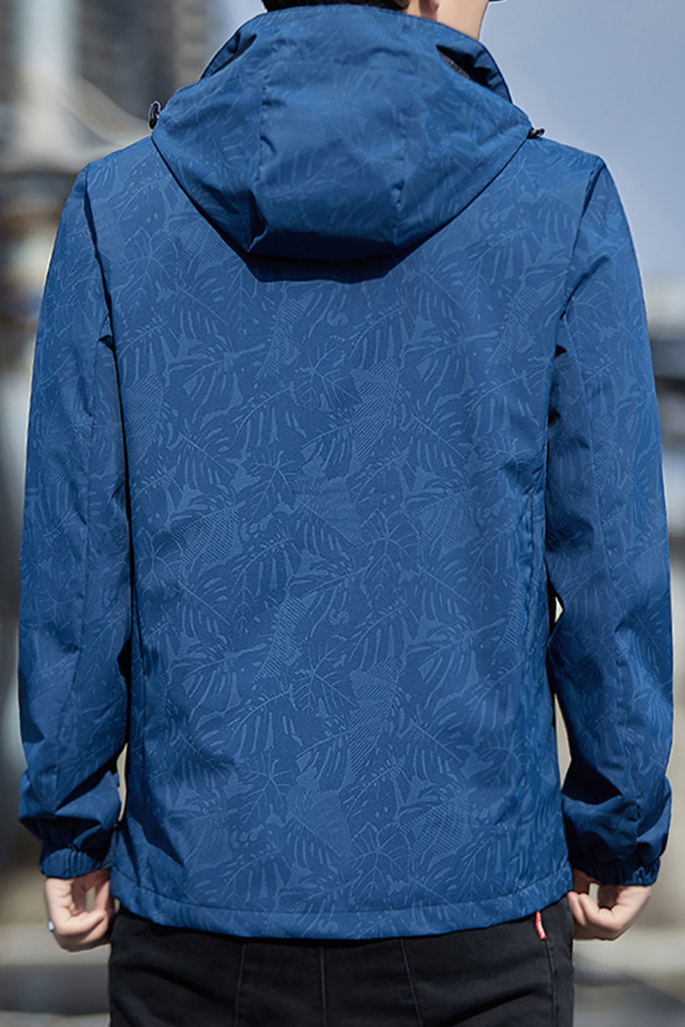 Men  Printed Open Front Jacket