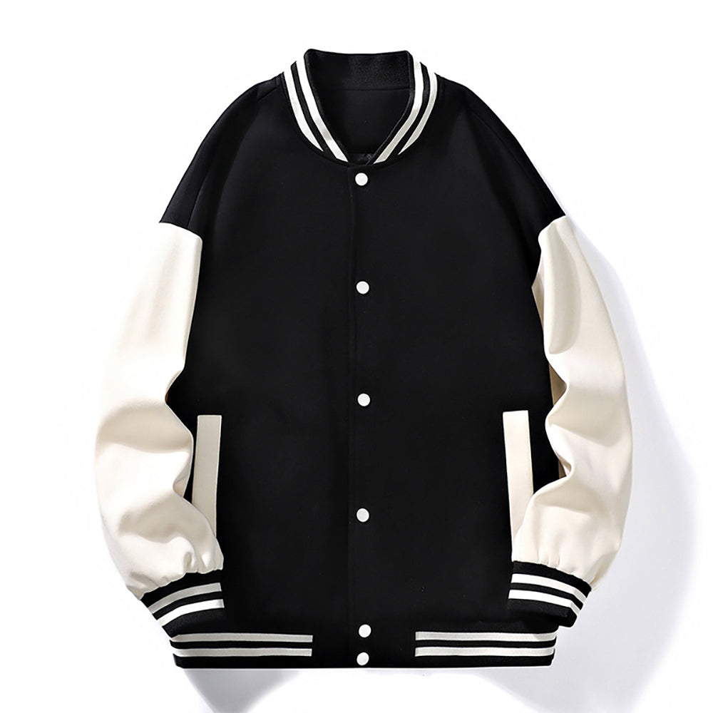 Men Stand Collar Colourblocked Cotton Casual Bomber Jacket