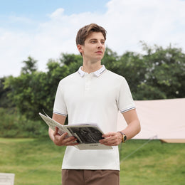 Men Solid Polo Collar T-shirt