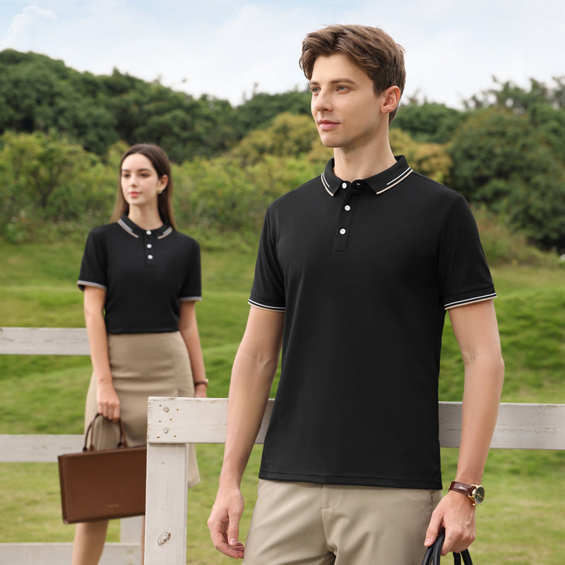 Men Solid Polo Collar T-shirt