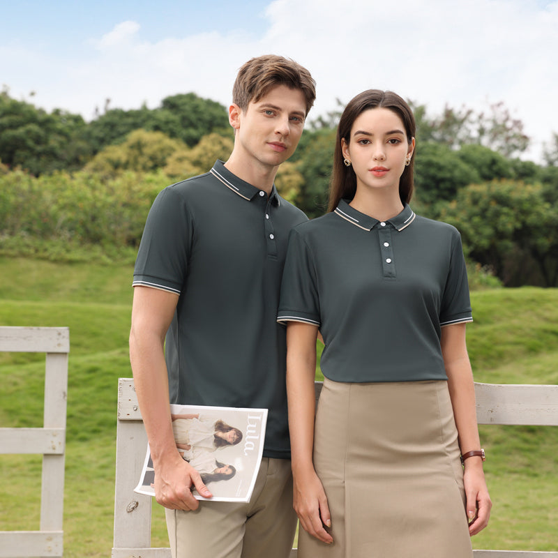 Men Solid Polo Collar T-shirt