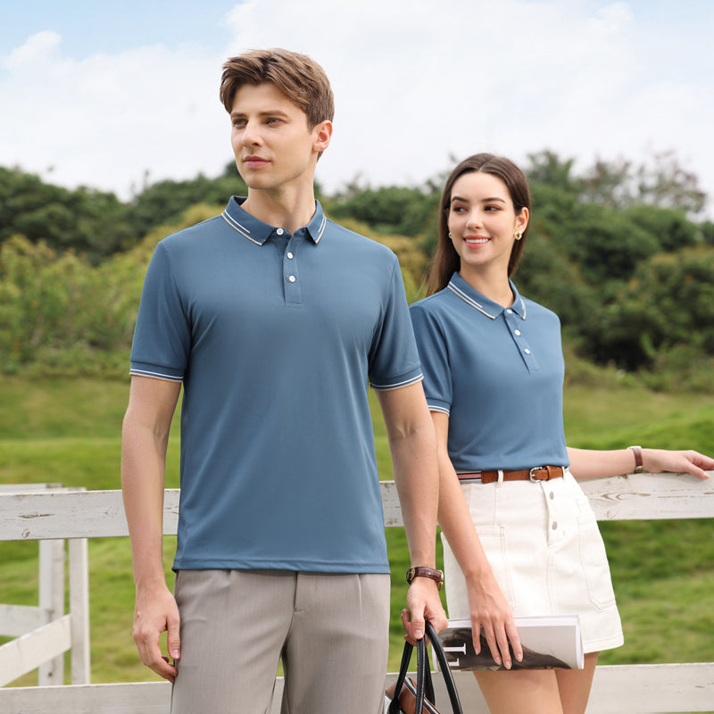 Men Solid Polo Collar T-shirt