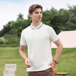 Men Solid Polo Collar T-shirt