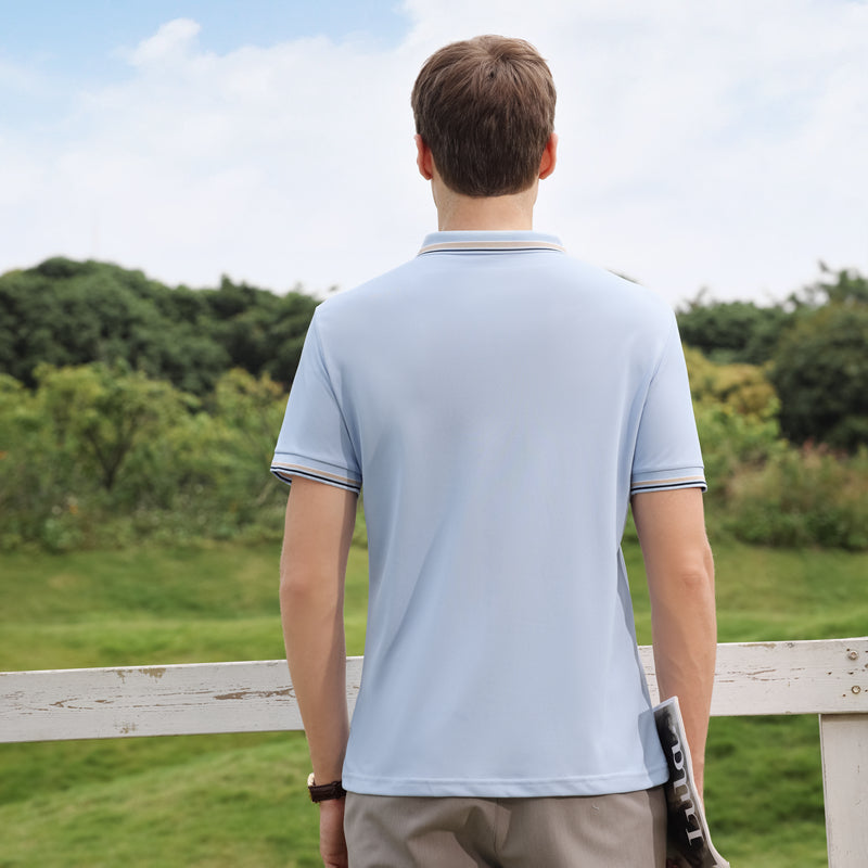 Men Solid Polo Collar T-shirt