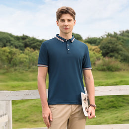 Men Solid Polo Collar T-shirt