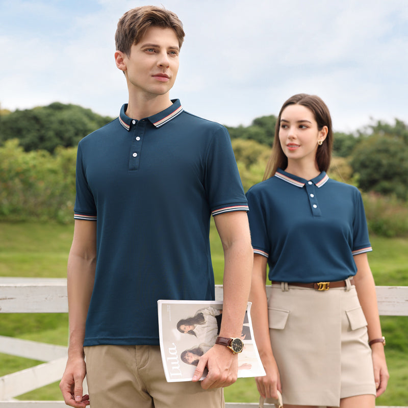 Men Solid Polo Collar T-shirt