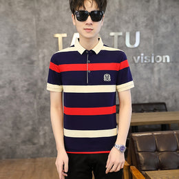 Men Colourblocked Polo Collar T-shirt