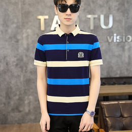 Men Colourblocked Polo Collar T-shirt