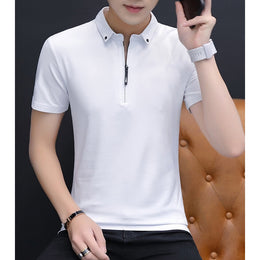 Men Regular Fit Polo Collar T-shirt