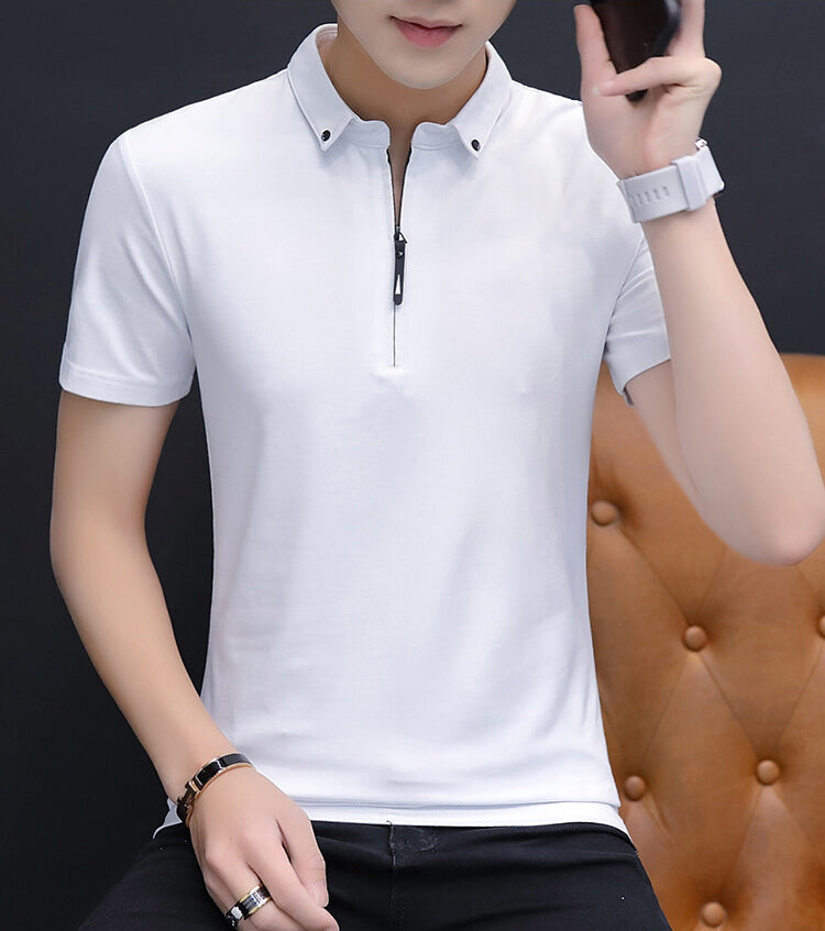 Men Regular Fit Polo Collar T-shirt