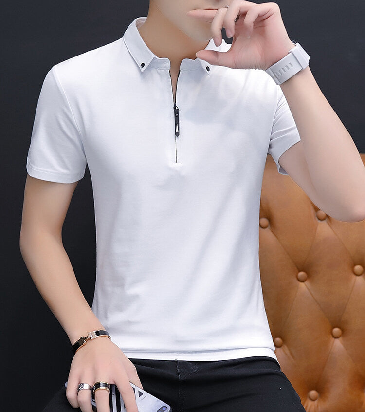 Men Regular Fit Polo Collar T-shirt