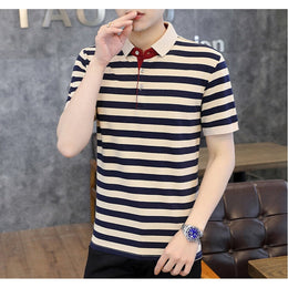 Men Striped Slim Fit T-shirt