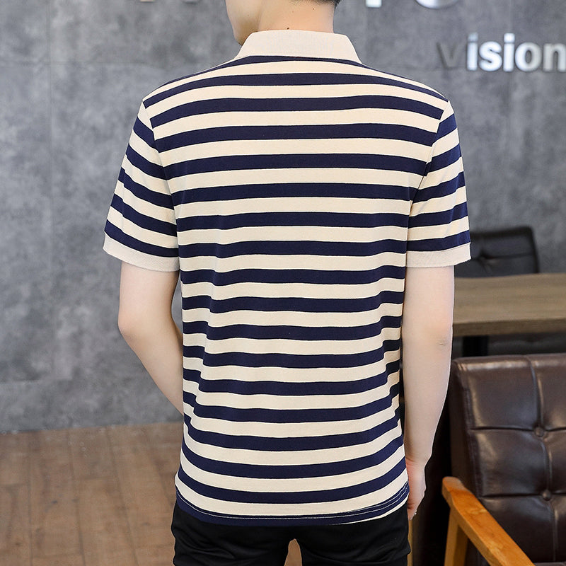 Men Striped Slim Fit T-shirt