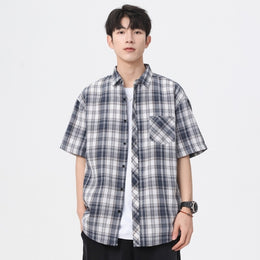 Checked Spread Collar Regular Fit Shirt