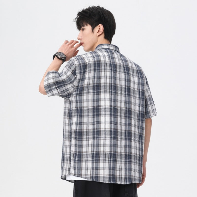 Checked Spread Collar Regular Fit Shirt