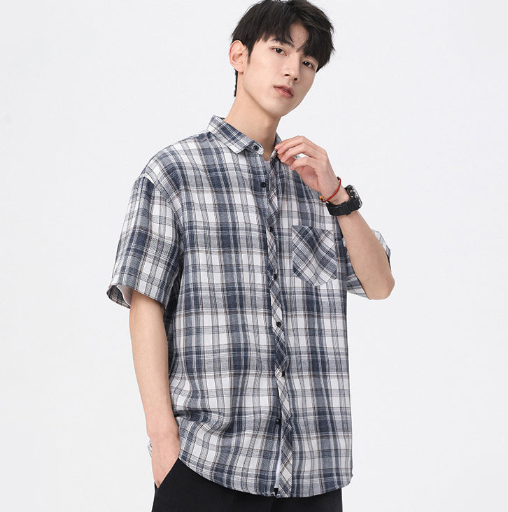 Checked Spread Collar Regular Fit Shirt