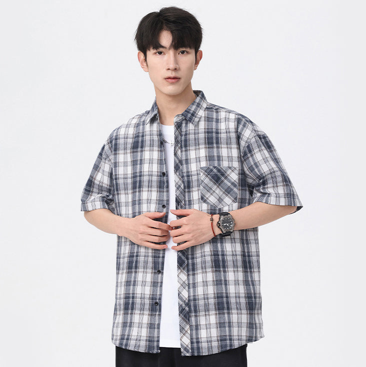 Checked Spread Collar Regular Fit Shirt