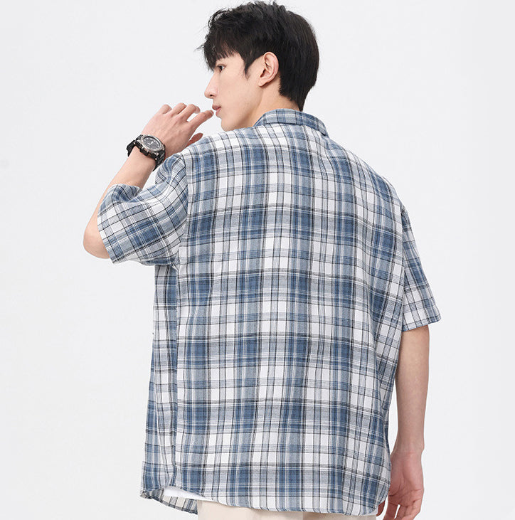 Checked Spread Collar Regular Fit Shirt