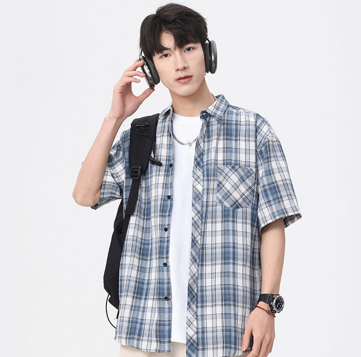 Checked Spread Collar Regular Fit Shirt