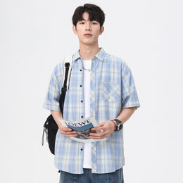 Checked Spread Collar Regular Fit Shirt