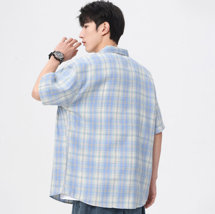 Checked Spread Collar Regular Fit Shirt
