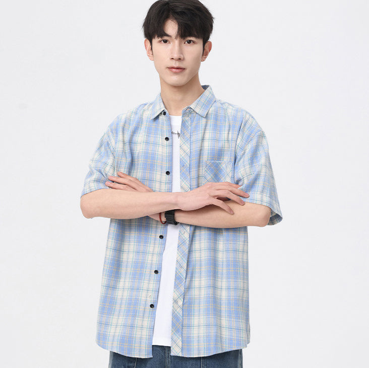 Checked Spread Collar Regular Fit Shirt