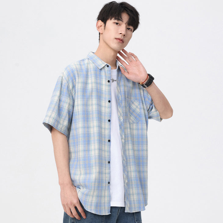 Checked Spread Collar Regular Fit Shirt