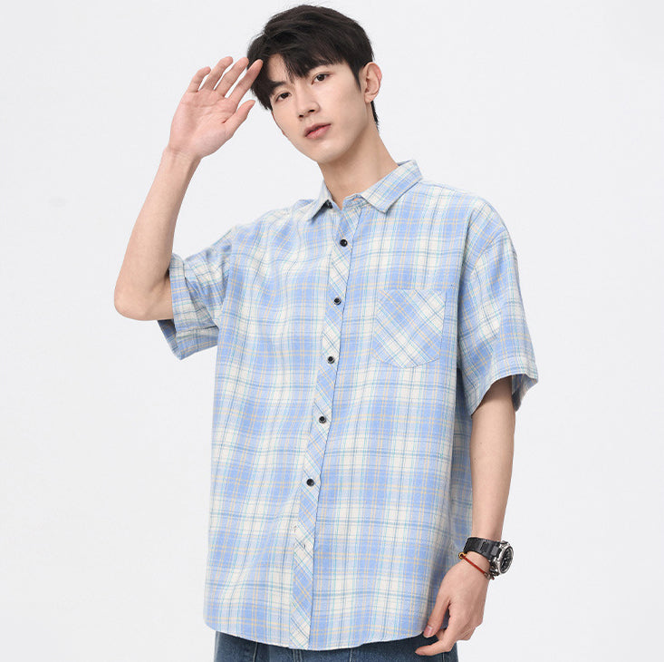 Checked Spread Collar Regular Fit Shirt