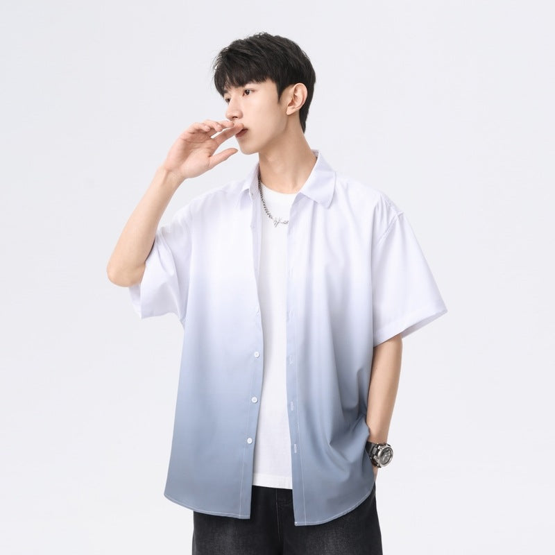 Men Colourblocked Spread Collar Casual Shirt