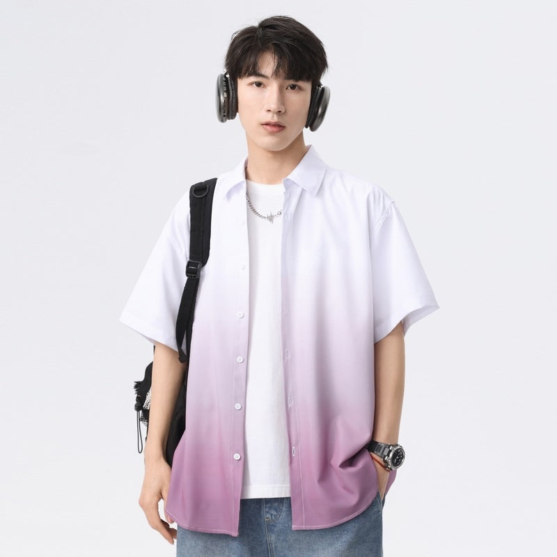 Men Colourblocked Spread Collar Casual Shirt