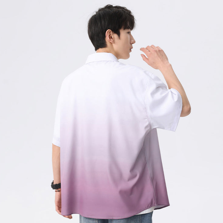Men Colourblocked Spread Collar Casual Shirt