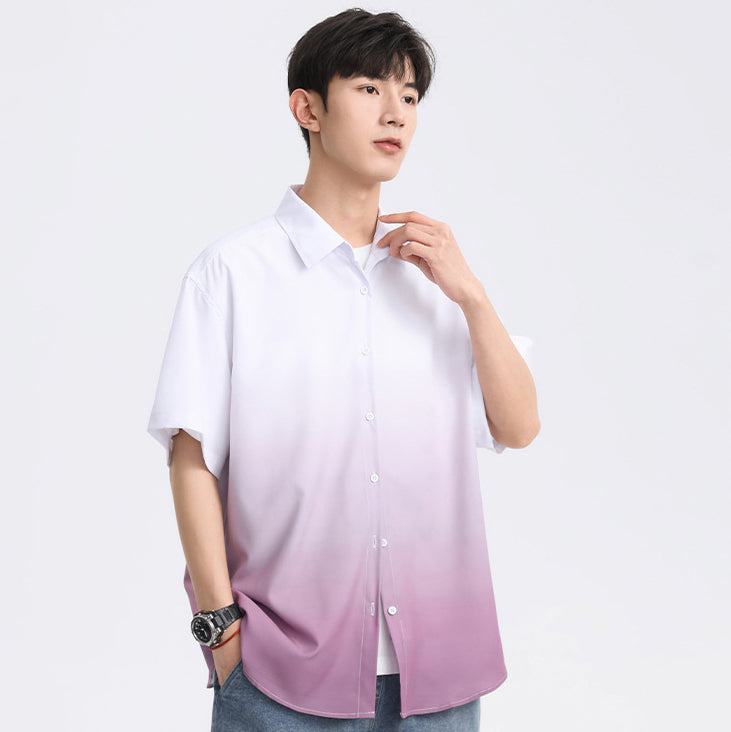 Men Colourblocked Spread Collar Casual Shirt