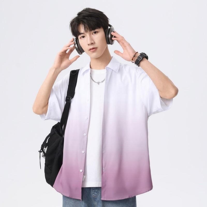 Men Colourblocked Spread Collar Casual Shirt