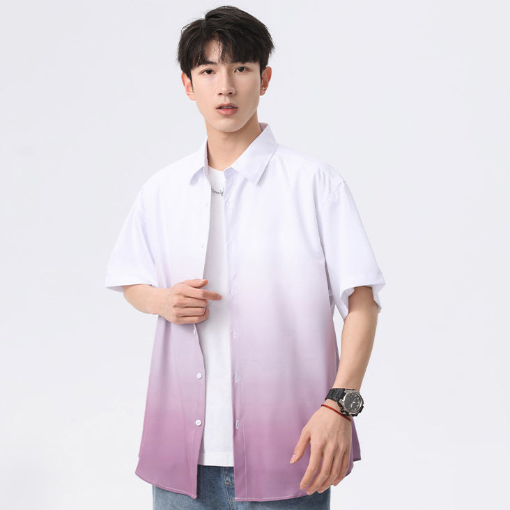 Men Colourblocked Spread Collar Casual Shirt