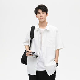 Textured Spread Collar Regular Fit Shirt