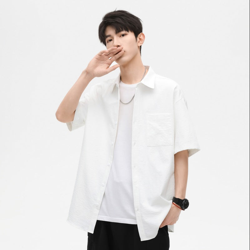 Textured Spread Collar Regular Fit Shirt