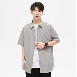 Textured Spread Collar Regular Fit Shirt